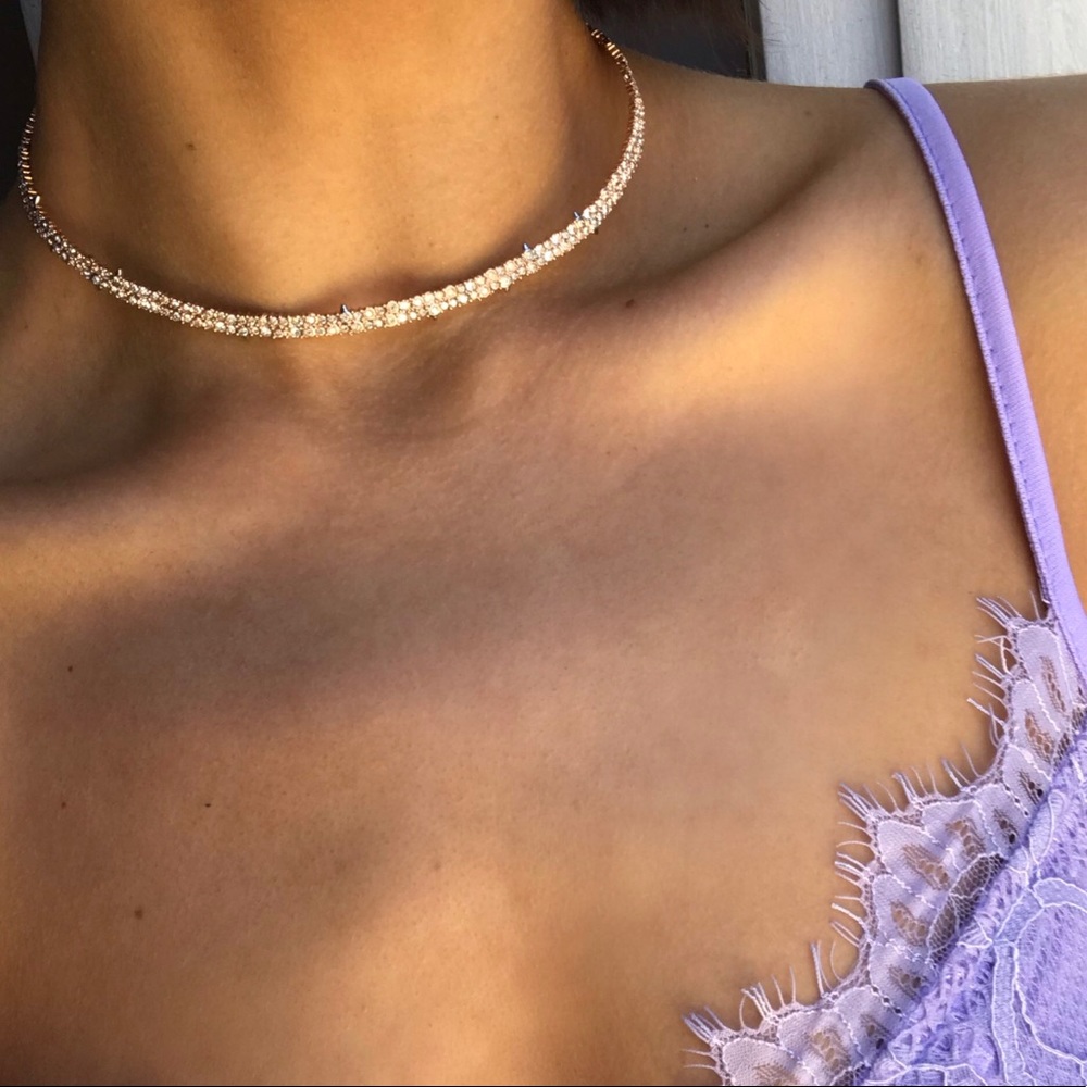 New Alexis Bittar Rose Gold Encrusted Collar